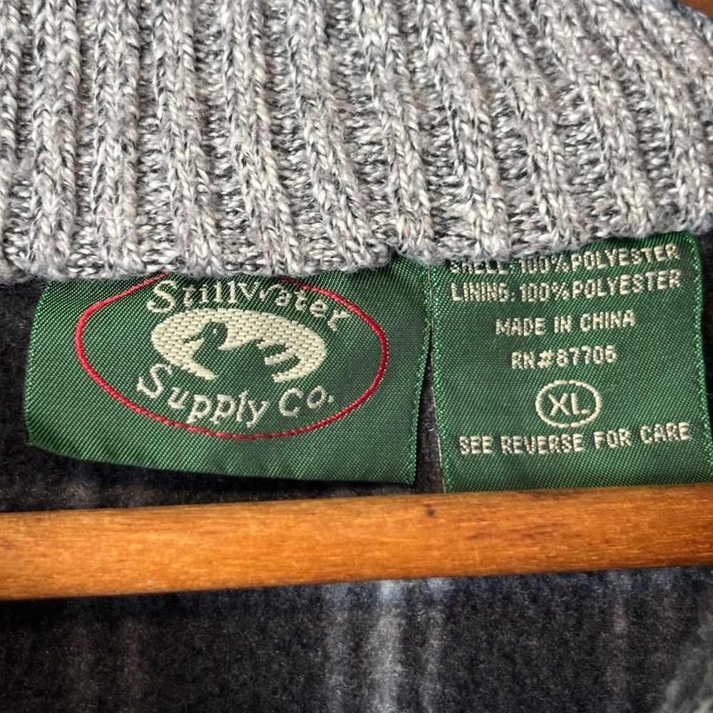 Stillwater Supply Co Mens XL Gray Knit Textured Sweater Quarter Zip Fleece Lined - Picture 4 of 7